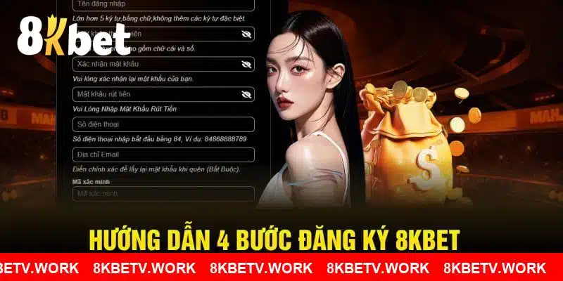 Đăng ký 8KBET cực kỳ thuận tiện chỉ 3 bước