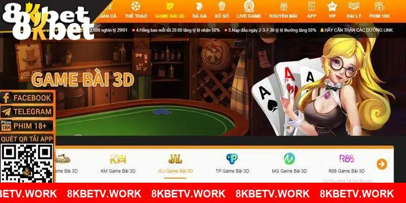 Game bài 8KBET – Trò chơi trí tuệ với nhiều biến thể hấp dẫn